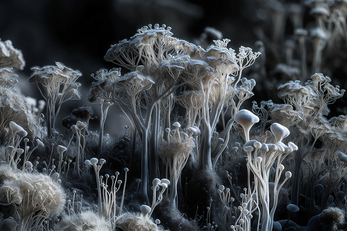 72 Microscopic Fungi Backgrounds, a Background Graphic by h.utomo (Photo 40 of 72)