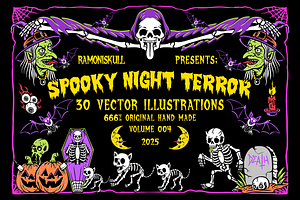THE SPOOKY NIGHT TERROR ILLUSTRATION, an Illustration by Ramoniskull