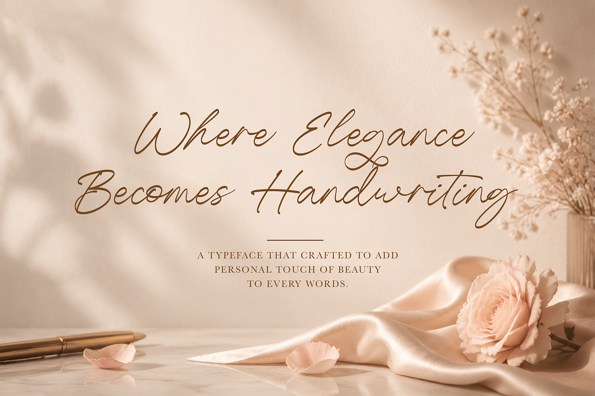 Aleeya | Elegant Handwritten Font, a Script Font by Maenjari Std (Photo 7 of 10)