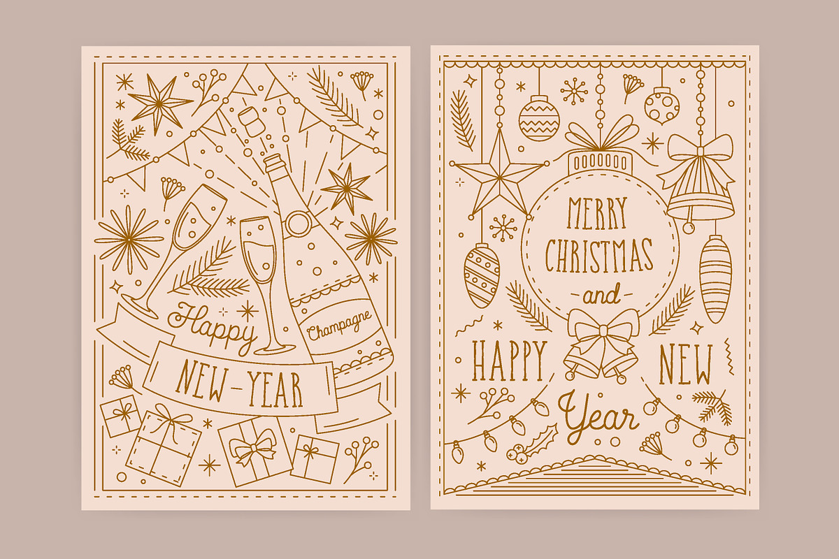 Christmas and New Year cards, a Card Template by Good Studio (Photo 1 of 8)