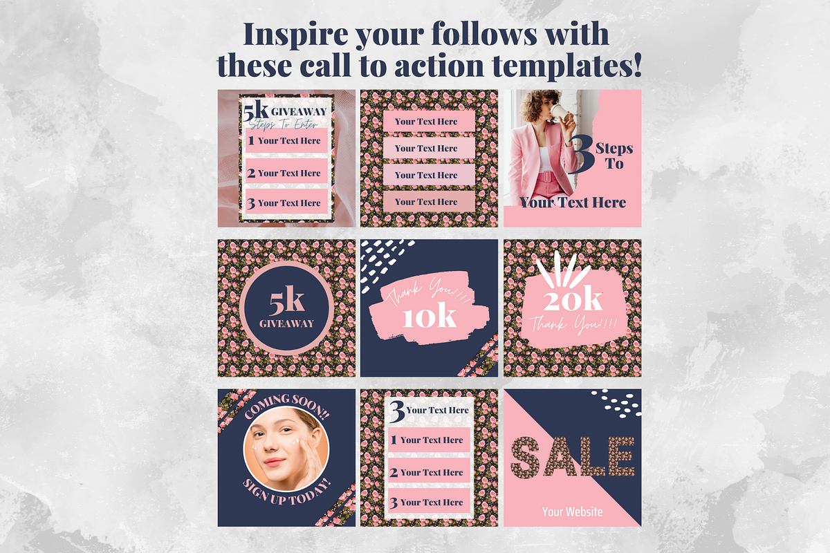 Instagram Post Template In Canva, a Social Media Template by KatieLearns (Photo 3 of 4)