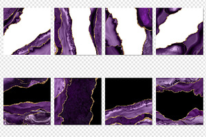 Purple & Gold Agate Borders