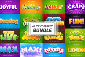 48 Cartoon style text effect Vol 2