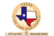 Texas state round sign Svg, a Pattern Graphic by Lasercutiny (Thumbnail 1 of 2)