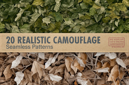 Realistic Camouflage Digital Paper
