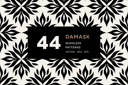 Seamless damask patterns., a Pattern Graphic by Getalo Viktoriia