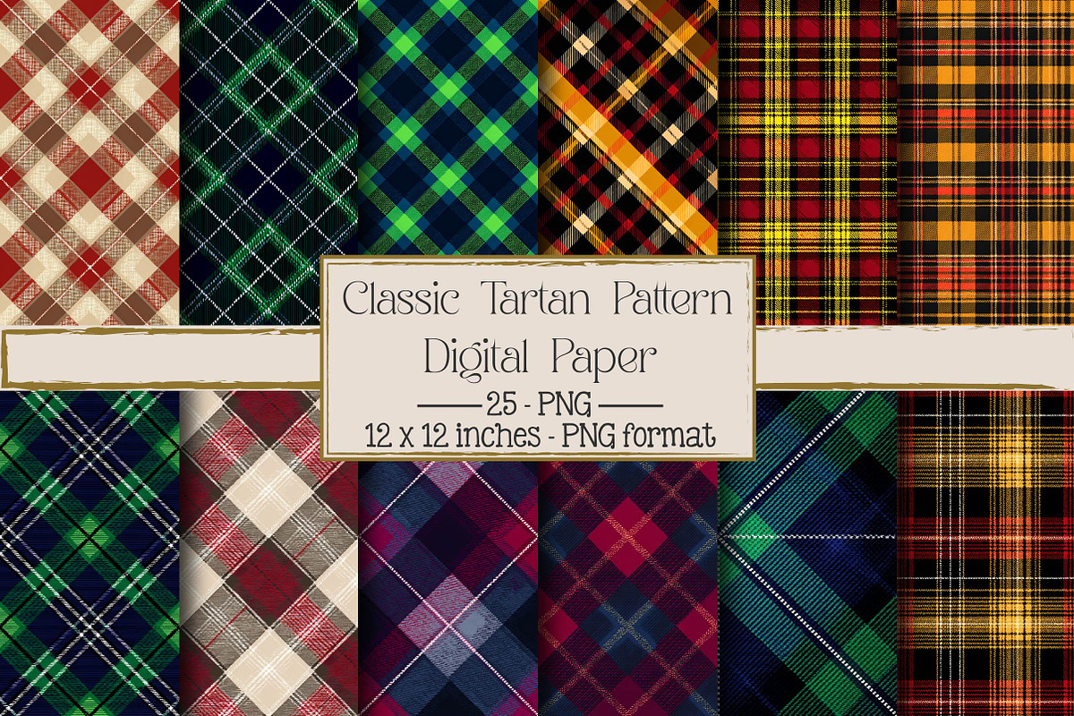 Classic Tartan Pattern in Vector, an Illustration by DreamPrint404 (Photo 1 of 4)