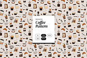Coffee Pattern, a Pattern Graphic by Neermana (Thumbnail 1 of 5)