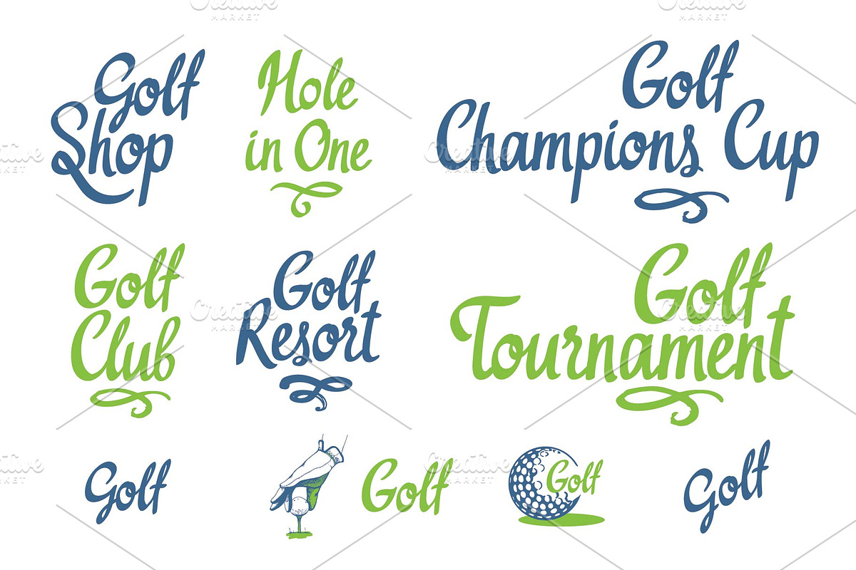 Golf Sketch Illustrations, a Background Graphic by Mona Monash (Photo 9 of 9)