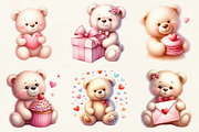 Valentine Teddy with Elements Clipar, an Illustration by DreamCafeArt (Thumbnail 5 of 6)