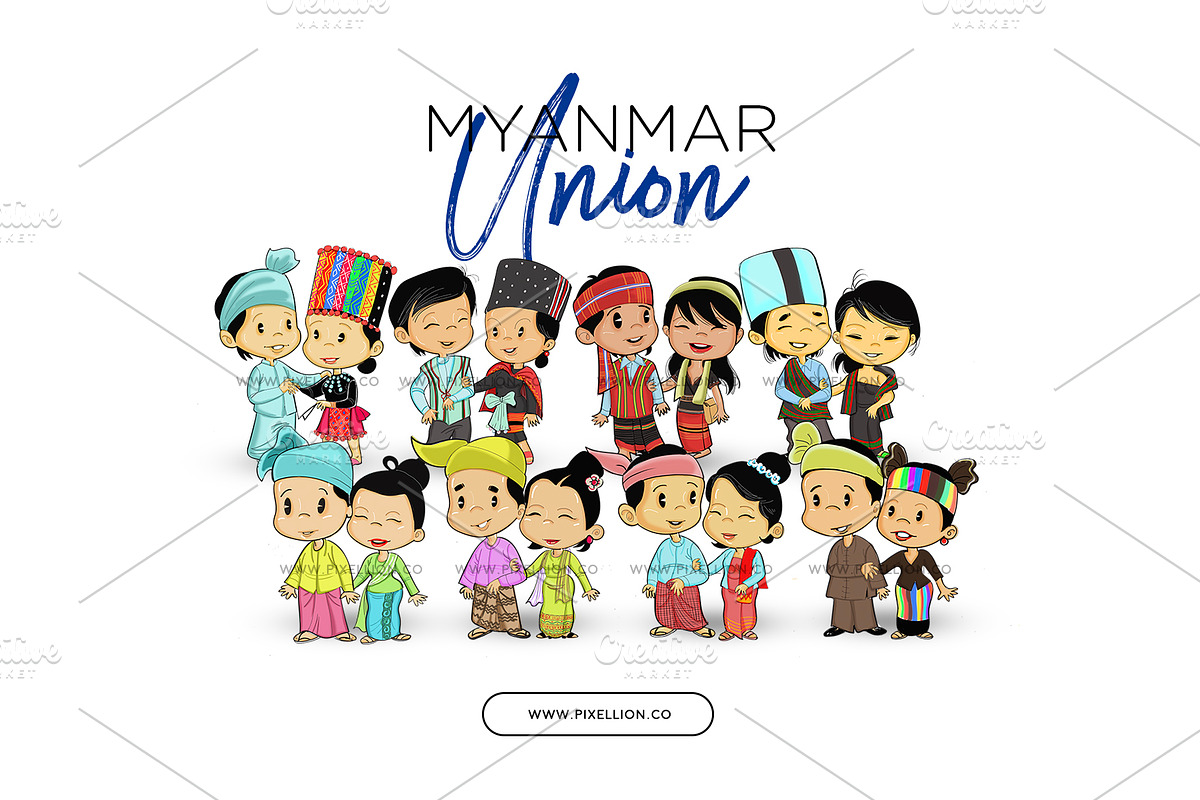 Myanmar Union Illustration, an Illustration by Pixellion (Photo 2 of 2)