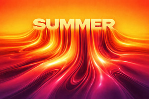 Summer theme distortion glitch retro, a Photo by Dvoevnore photos