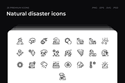 Natural disaster icons, an Outline Icon by Wencory (Thumbnail 1 of 3)