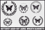 Butterfly Wreath Silhouette Bundle, an Illustration by hafijul (Thumbnail 1 of 7)