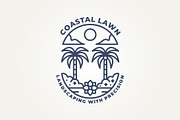 coastal lawn line art badge logo, a Branding & Logo Template by Blazybone (Thumbnail 2 of 2)