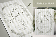 Flowers Wedding Invitation, an Invitation Template by Aarley Kaiven (Thumbnail 1 of 2)