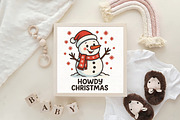 Howdy Christmas Snowman PNG, an Illustration by CraftArtStudio (Thumbnail 4 of 4)