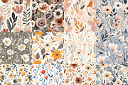 Muted Boho Florals Digital Paper, a Background Graphic by LA Design (Thumbnail 2 of 10)