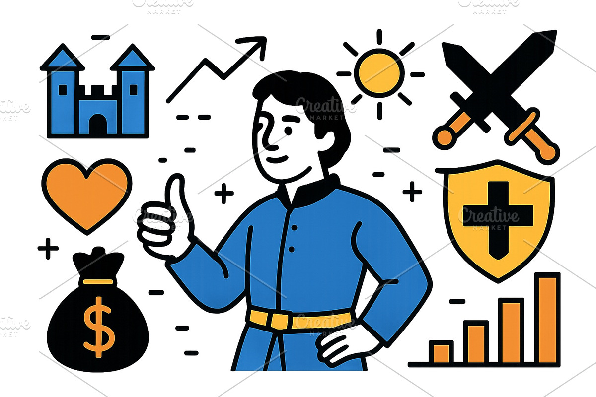 Vector illustration of a confident, an Illustration by ZinetroN