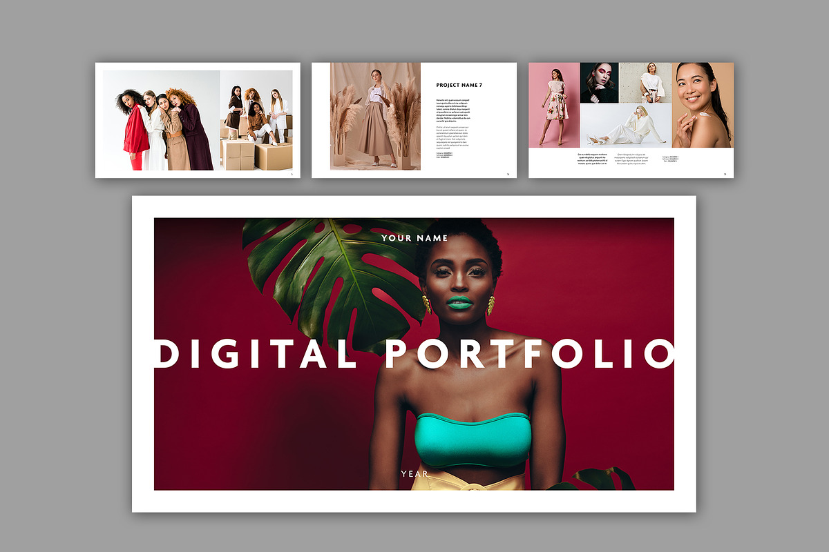 Digital Portfolio Layout, a Presentation Template by tomsarraipodesign