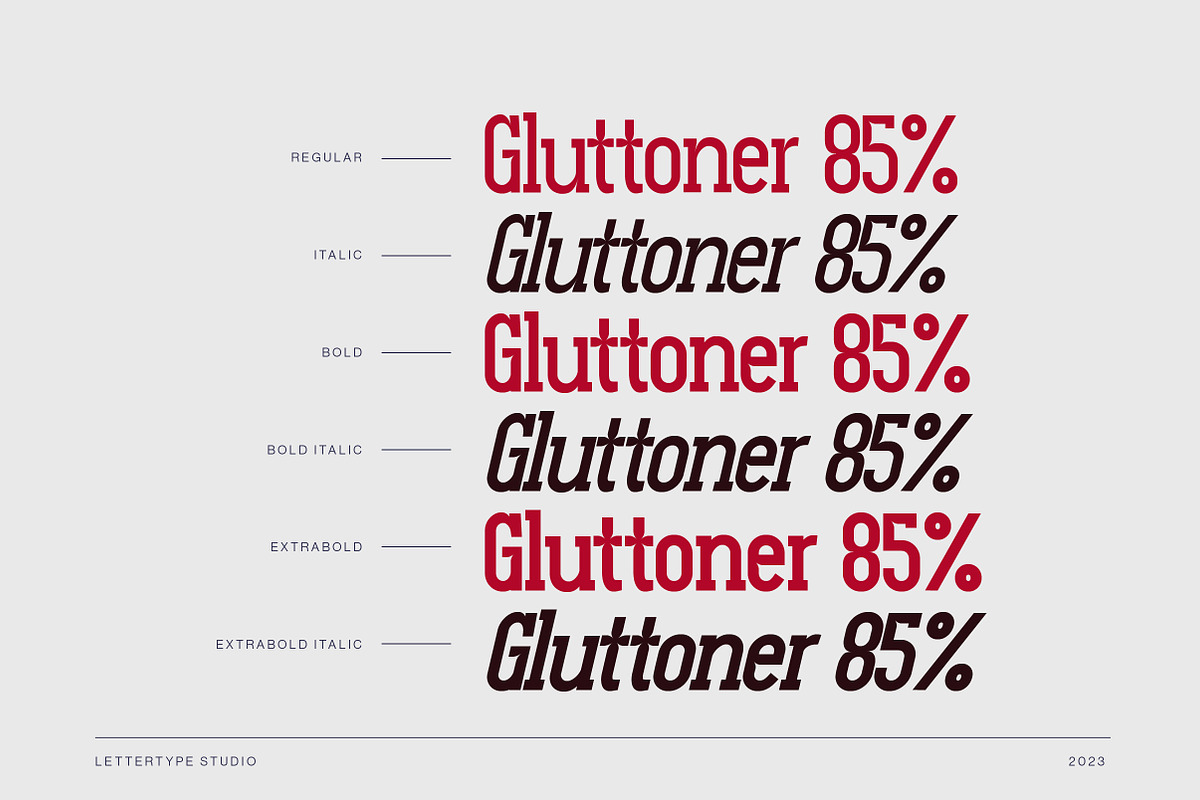Gluttoner Inktrap | Vintage & Bold, a Serif Font by Lettertype Studio (Photo 2 of 15)