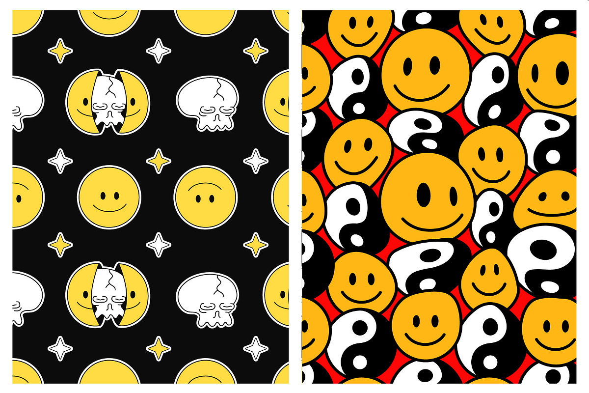 Psychedelic trippy pattern bundle, a Pattern Graphic by Slavko Kahovsky (Photo 5 of 7)
