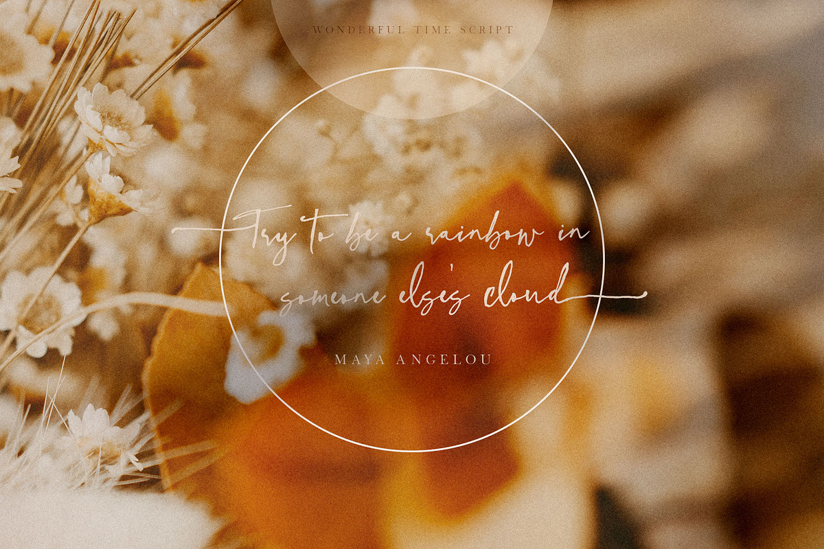 Wonderful Time Script Font preview 2