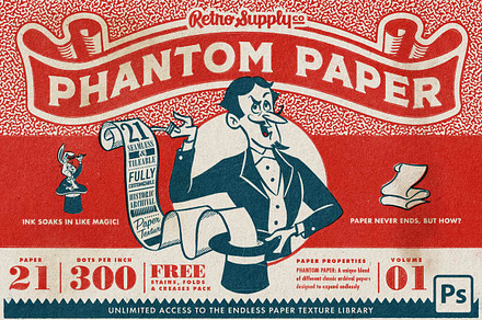 Phantom Paper for Photoshop, a Texture Graphic by RetroSupply Co.