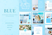 Blue | Instagram templates pack, a Social Media Template by Nassiie (Thumbnail 1 of 4)