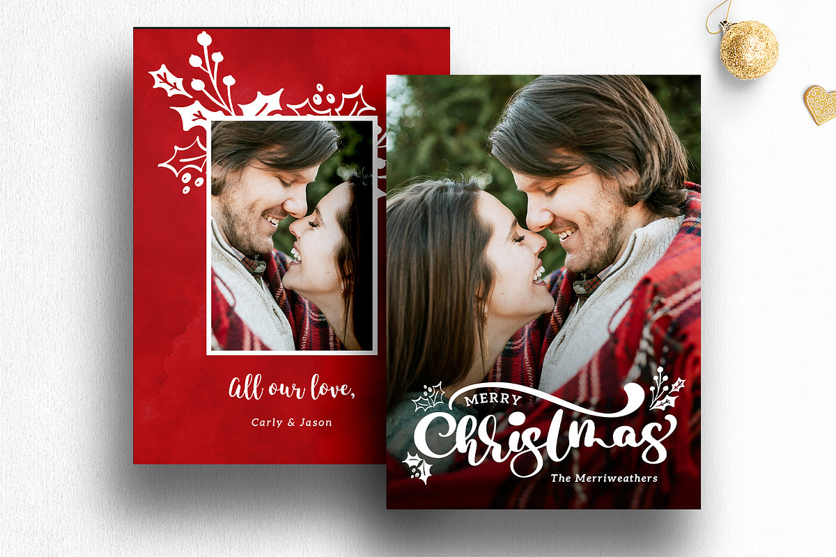 Christmas Card Templates Bundle, a Card Template by Nifty Template Studio (Photo 2 of 18)