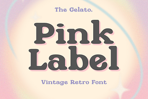 Pink Label: Y2K Groovy Retro Font