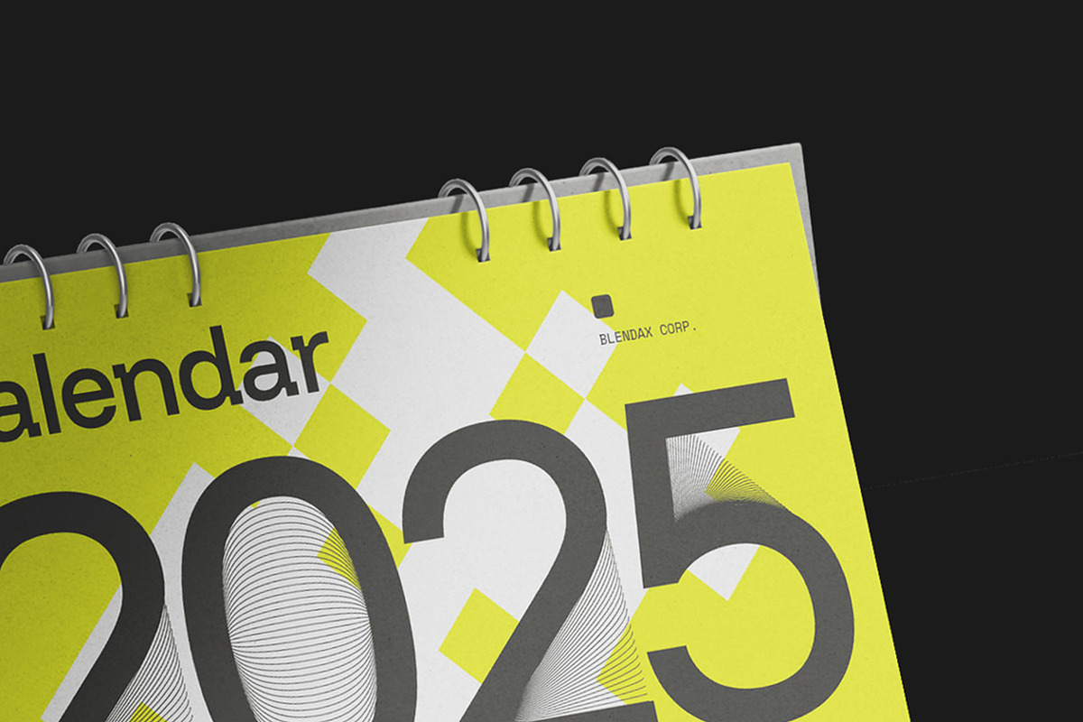 Bold 2025 Calendar - Blendax, a Stationery Template by fakhroo (Photo 2 of 5)