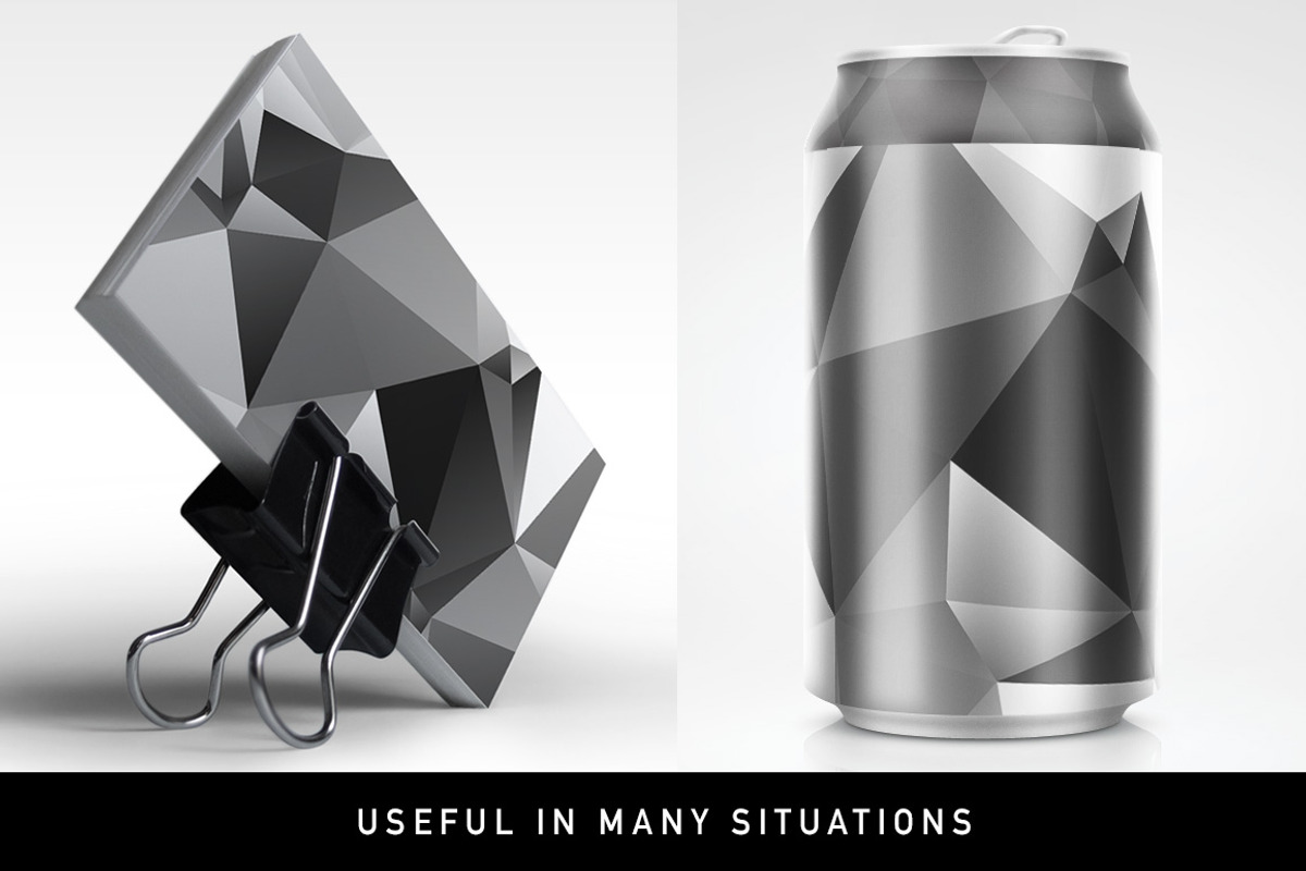 Polygon Geometric Black & White 65 preview 4