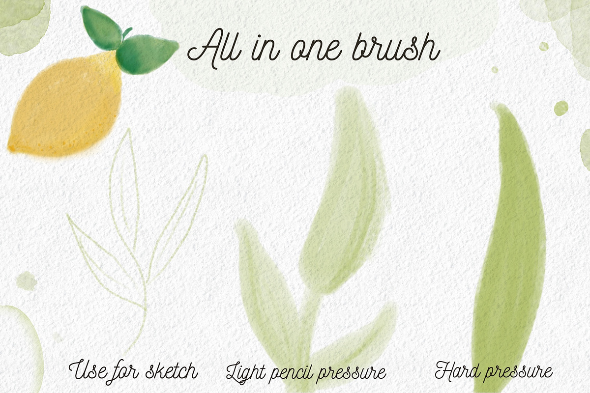 Watercolor texture aquarelle brushes, a Brush Add-On by Let's Art (Photo 2 of 11)