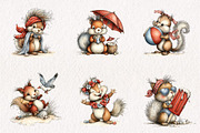 Whimsical Funny Summer Squirrel, a Seasonal Illustration by CreationArt (Thumbnail 3 of 7)