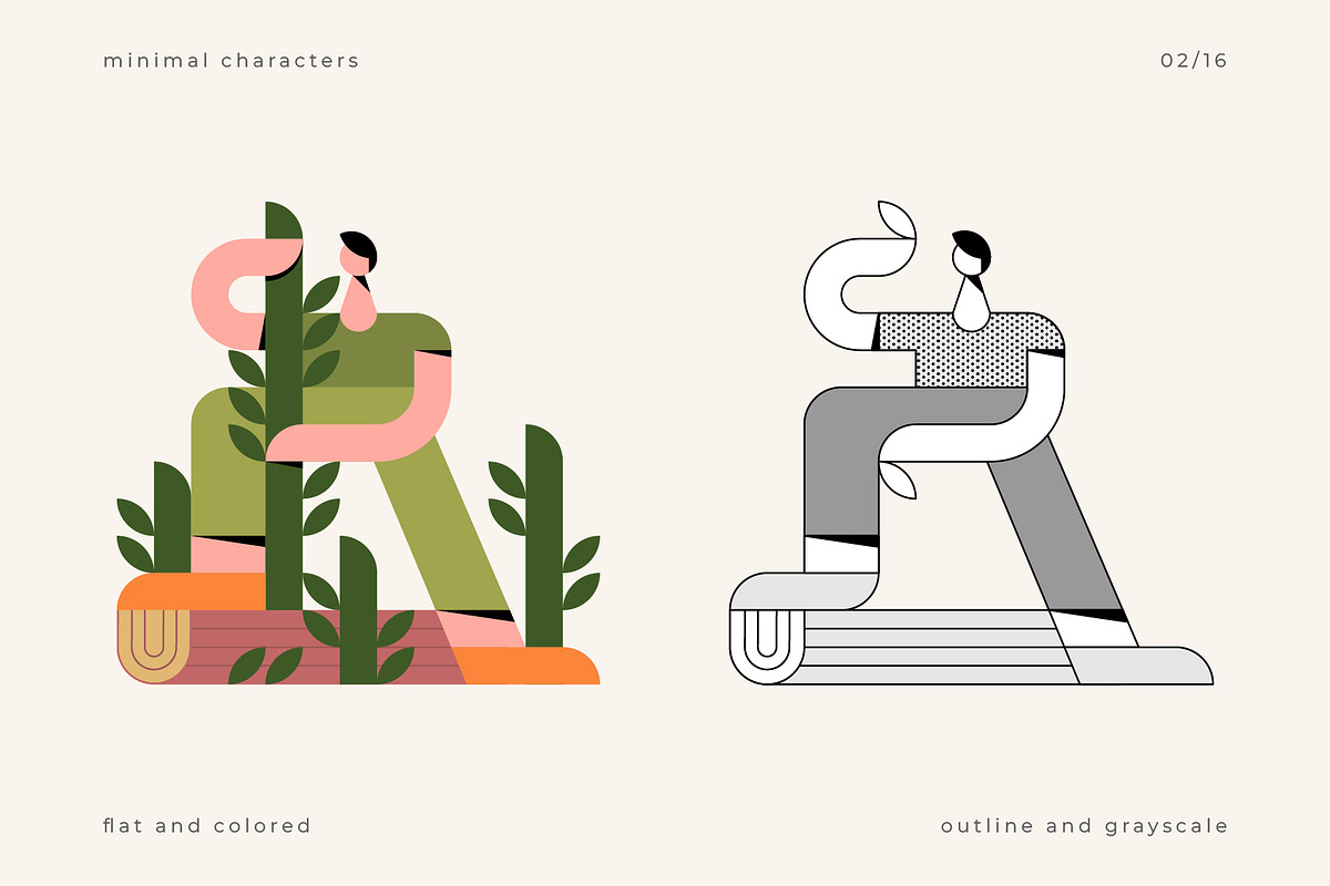 Minimal Character Set, a Person Illustration by Léo Alexandre (Photo 3 of 18)