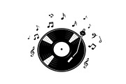 Vintage Vinyl Record & Turntable Bun, an Illustration by Creativeshirt (Thumbnail 3 of 31)