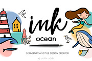 Scandinavian Ocean fun ink creator, an Object Graphic by Beauty Drops (Thumbnail 1 of 12)