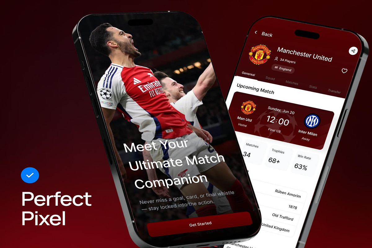 Scory Live Football Scores Mobile, an UI Kit Template by Creative Perspective (Photo 3 of 7)