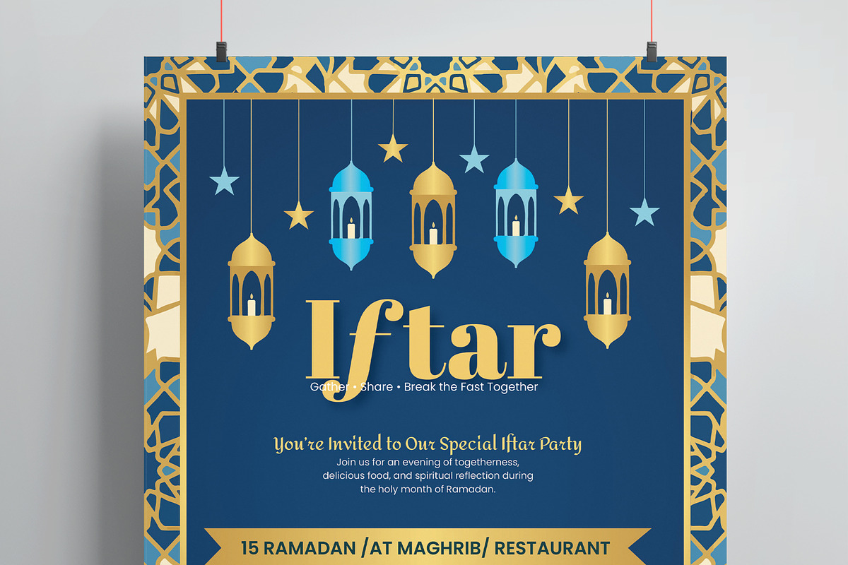 Ramadan Iftar Party flyer, a Flyer Template by MightyDesign (Photo 2 of 8)