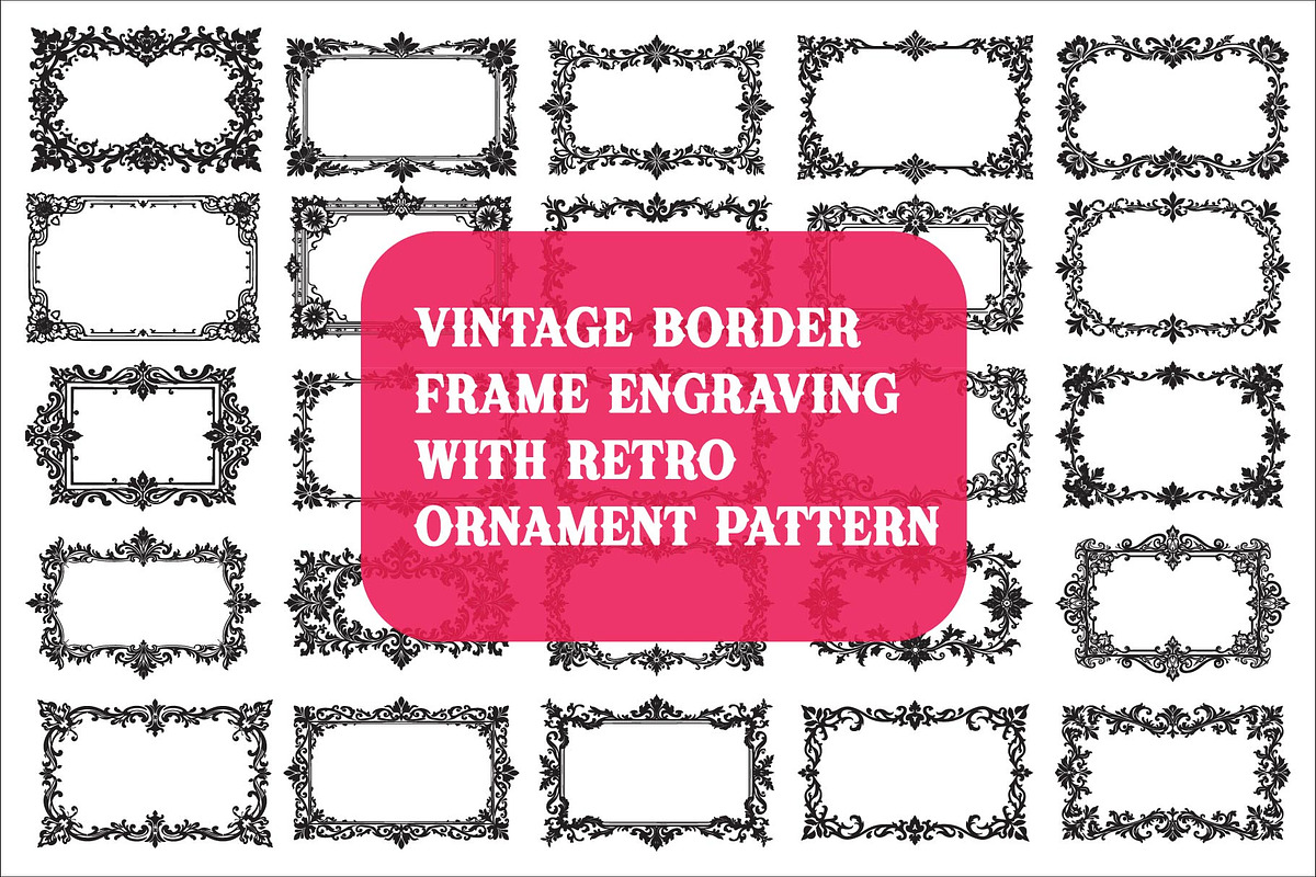 Elegant Floral Border Vector Design,, an Illustration by Amazin_art (Photo 1 of 26)