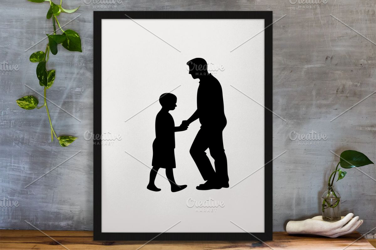 Fathers Silhouette SVG, a Person Illustration by newminddesign (Photo 3 of 3)