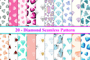 Diamond Seamless Pattern, a Pattern Graphic by Digital Studio (Thumbnail 1 of 5)