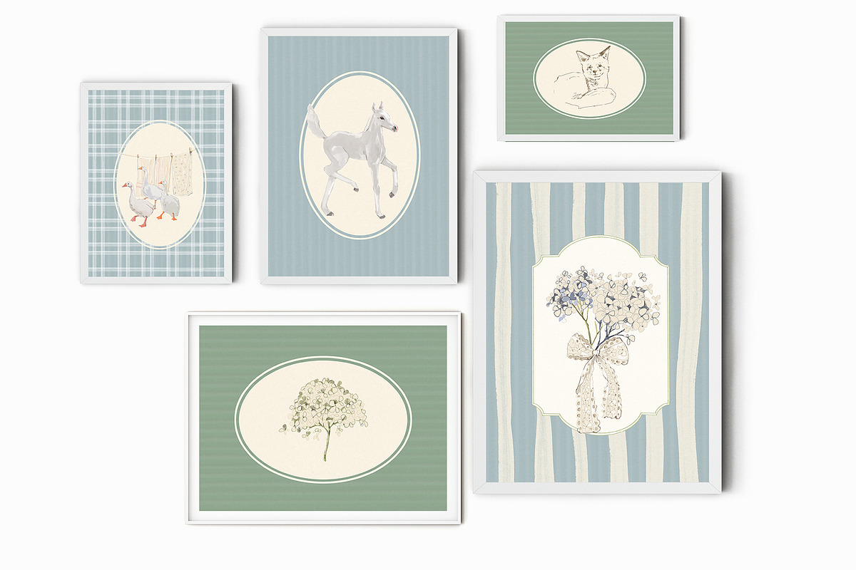 Animals Nursery Wall Art Prints, a Background Graphic by whiteheartdesign (Photo 14 of 17)