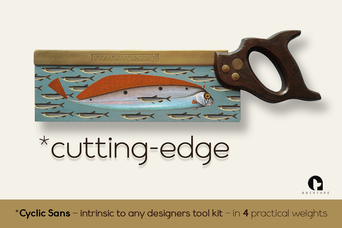 Cyclic Sans, a Sans Serif Font by ArtyType (Photo 5 of 5)