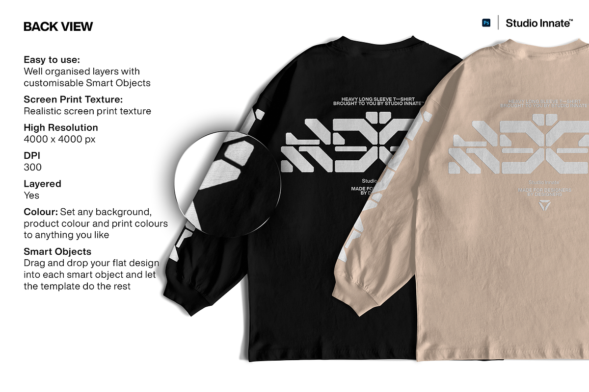 Premium Long-Sleeved Mockup, a Shirt Mockup by Studio Innate (Photo 4 of 7)