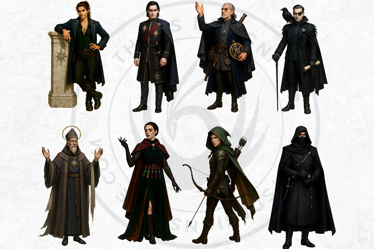 Royal court characters clipart Set, a Person Illustration by ThatsDesignArt (Photo 8 of 10)