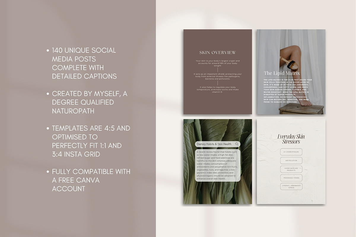 Skin Template Bundle, a Social Media Template by Naturopath Hub (Photo 3 of 9)