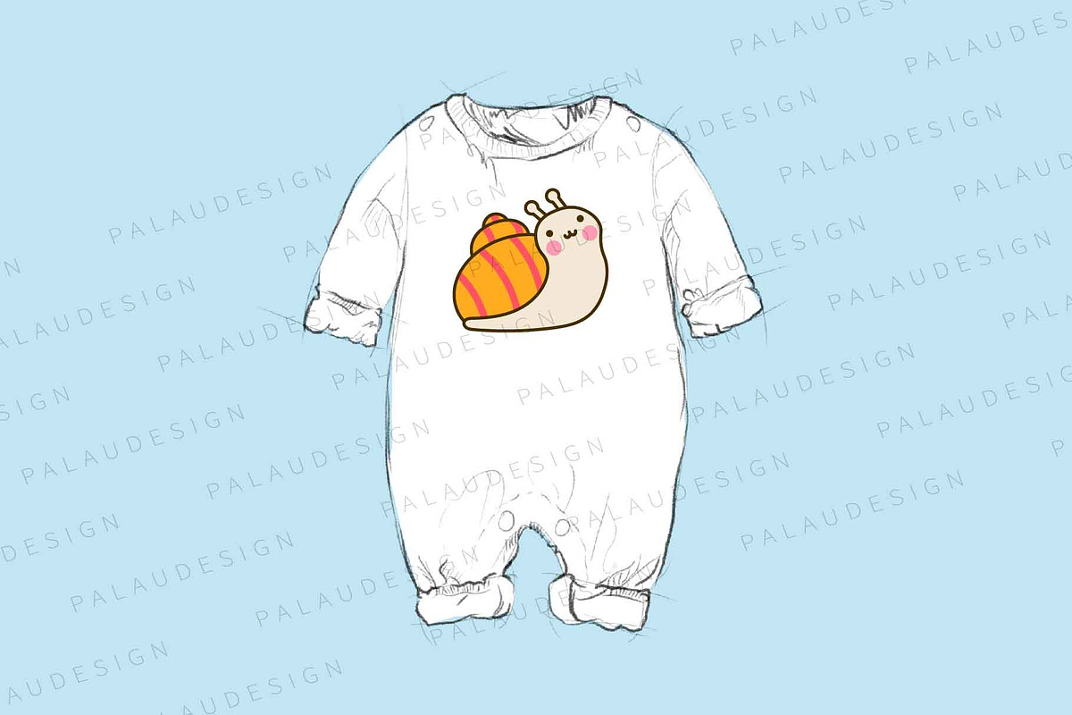 Cute Kawaii Snails, an Animal Illustration by Palau (Photo 4 of 12)