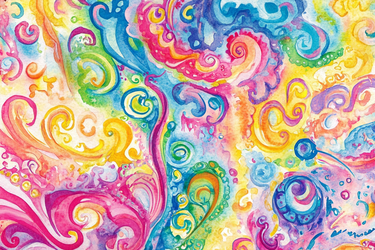 Bold Hippie Colorful Tie -Dye, a Pattern Graphic by Printable Treasure (Photo 4 of 7)